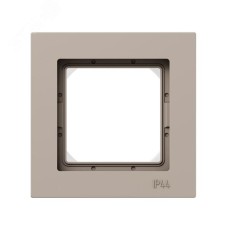 Рамка 1-местная IP44  крем.  пластик Эпика EKF