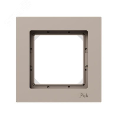 Рамка 1-местная IP44  крем.  пластик Эпика EKF