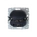 BRITE Розетка с заземлением с защитными шторками 16А с USB A+A 3,1А РЮш10-2-БрЖ жемчуг