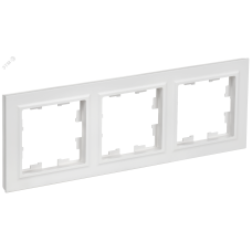 BRITE Рамка 3-местная РУ-3-БрАБ арктический белый IEK