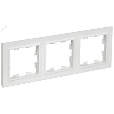 BRITE Рамка 3-местная РУ-3-БрАБ арктический белый IEK