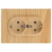 Розетка Intro Accent 6-205-11 2X2P+E Schuko, 16А-250В, IP20, СУ, AL/CU, сосна