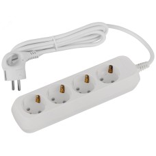 Удлинитель электрический ЭРА UDL-16-415-E Greenline 4 розетки с заземлением 1,5м ПВС 3x1мм2