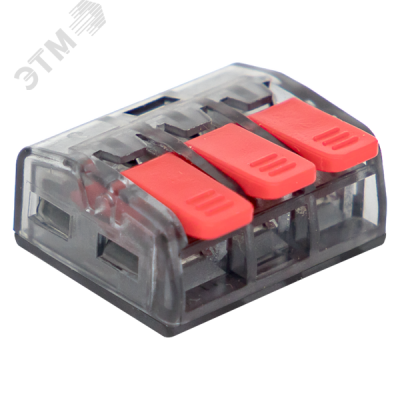 Клемма СМК 221-413 3 отверстия 0.2-4.0 мм2 (100шт.) EKF PROxima