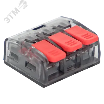 Клемма СМК 221-413 3 отверстия 0.2-4.0 мм2 (100шт.) EKF PROxima