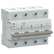 Выключатель автоматический AV-125 4P 100A (D) 10kA AVERES