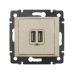 Розетка USB A+A 15Вт слоновая кость VALENA