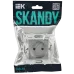 SKANDY Розетка без заземления с защитными шторками 10А SK-R01S серебряный IEK