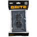 BRITE Розетка 2-местная с заземлением с защитными шторками плоская 16А в сборе РСшПл12-3-БрМ маренго IEK