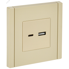 FORTE&PIANO Розетка USB A+C 3,1А FP450 ваниль IEK