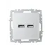 BRITE Розетка USB A+A 3.1А РЮ10-1-БрА алюминий