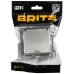 BRITE Розетка 1-местная с заземлением с защитными шторками и крышкой 16А IP20 РСбш10-3-БрГН металл хром/никель IEK