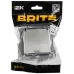 BRITE Розетка 1-местная с заземлением с защитными шторками и крышкой 16А IP20 РСбш10-3-БрГН металл хром/никель IEK