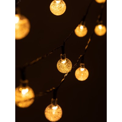 Садовая гирлянда ЭРА ERASF23-20 Атмосфера на солнечной батарее 7,8 м (длина рабочей части 5,8 метров) 2 режима 30 LED