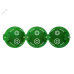 Коробка установочная ЭРА KUTS1-68-45-green зеленая 68х45мм для твердых стен с саморезами, один стыковочный узел IP20