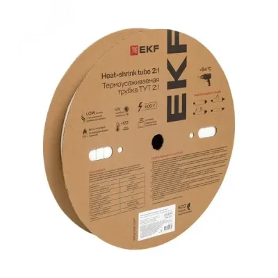 Термоусаживаемая трубка ТУТ 40/20 белая EKF