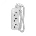 Удлинитель 3 гнезда, 3 м, 2х0,75 мм2, б/з, белый