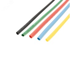 Термоусаживаемые трубки 3,0 1,5 мм, набор пять цветов, упаковка 50 шт. по 1 м, REXANT