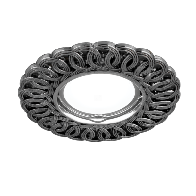 Светильник Gauss Antique CA042 Круг. Серебро/Черный Gu5.3 1/40