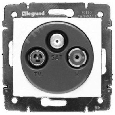 Розетка TV-FM-SAT тип звезда белый VALENA DIY