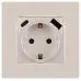 Розетка ЭРА Серия 12 12-4108-15 2P+E 16A-250В со шторками с USB type-A+C 5В-3А перламутр