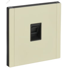 FORTE&PIANO Розетка компьютерная RJ45 кат.5E FP832M металл слоновая кость IEK