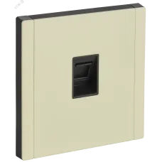 FORTE&PIANO Розетка компьютерная RJ45 кат.5E FP832M металл слоновая кость IEK