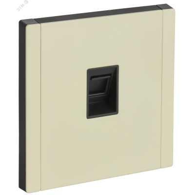 FORTE&PIANO Розетка компьютерная RJ45 кат.5E FP832M металл слоновая кость IEK