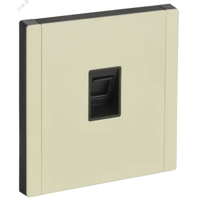 FORTE&PIANO Розетка компьютерная RJ45 кат.5E FP832M металл слоновая кость IEK
