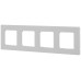 Рамка для розеток и выключателей ЭРА Серия 12 12-5204-01 на 4 поста, Классик, белый