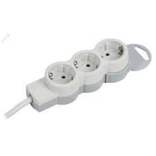 STANDARD Удлинитель У03 3 места 2P+PE 1,5м 3х1,5мм2 16А белый IEK
