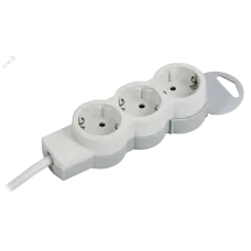 STANDARD Удлинитель У03 3 места 2P+PE 1,5м 3х1,5мм2 16А белый IEK