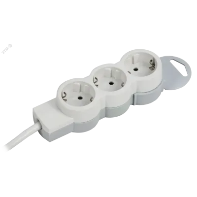 STANDARD Удлинитель У03 3 места 2P+PE 1,5м 3х1,5мм2 16А белый IEK