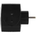 Разветвитель электрический 10А 4 розетки + 3 USB A+C со шторками черный SP-4-3USBAC-B