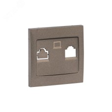 Валенсия лицевая панель розетки RJ-45 1-местная графит