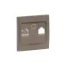 Валенсия лицевая панель розетки RJ-45 2-местная графит