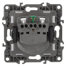 12-2102-12 ЭРА Розетка 2P+E Schuko со шторками, 16A-250В, IP20, Эра12, графит (10/100/2500)