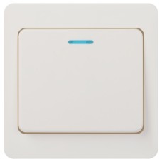 Выключатель Intro Style 7-102-01 с подсветкой, 10А-250В, IP20, СУ, белый