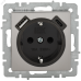 BRITE Розетка 1-местная с заземлением с защитными шторками 16А с USB A+C 18Вт РЮш11-1-БрГН металл хром/никель IEK