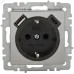 BRITE Розетка 1-местная с заземлением с защитными шторками 16А с USB A+C 18Вт РЮш11-1-БрГН металл хром/никель IEK