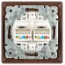 Розетка Intro Solo 4-304-05 информационная 2хRJ45, СУ, антрацит