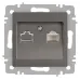 Розетка Intro Accent 6-303-09 информационная RJ45, IP20, СУ, титан