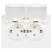 Розетка Intro Style 7-207-01 2P+E Schuko с крышкой штор., 16А-250В, IP20, СУ, белый