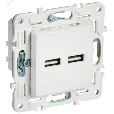 SKANDY Розетка USB A+A 3,1А SK-R15W арктический белый IEK