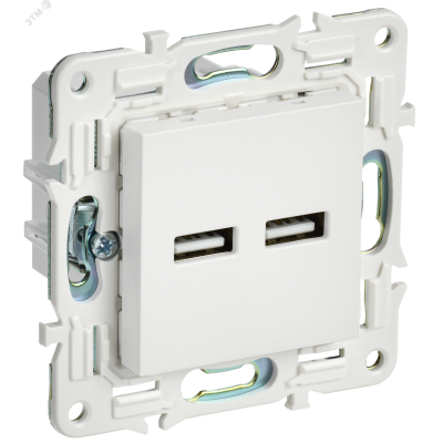 SKANDY Розетка USB A+A 3,1А SK-R15W арктический белый IEK
