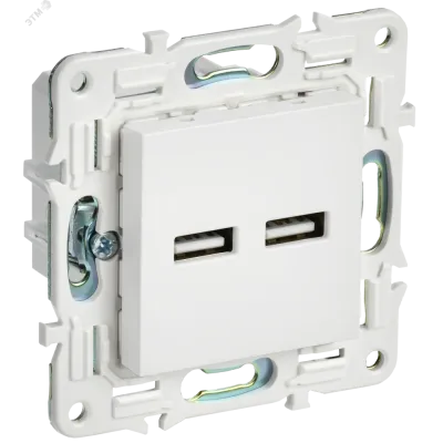 SKANDY Розетка USB A+A 3,1А SK-R15W арктический белый IEK