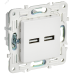 SKANDY Розетка USB A+A 3,1А SK-R15W арктический белый IEK