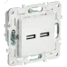 SKANDY Розетка USB A+A 3,1А SK-R15W арктический белый IEK