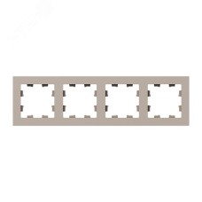 Рамка 4-местная крем.  пластик Эпика EKF