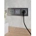 BRITE Розетка USB A+C 18Вт РЮ11-1-БрА алюминий